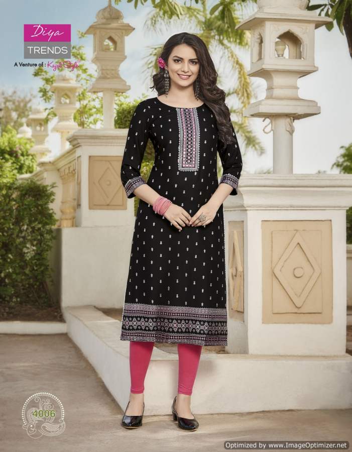 Victorias 4 Heavy Rayon Regular Wear Embroidery Kurti Collection